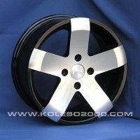 Wheels Aleks 5501 R15 W6.5 PCD4x100 ET40 DIA67.1 Silver+Black