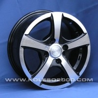 Wheels Aleks 5512 R14 W6 PCD4x98 ET35 DIA58.6 Silver+Black