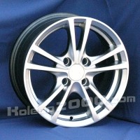 Wheels Aleks 6182 R15 W6 PCD4x114.3 ET40 DIA67.1 Silver+Black