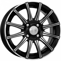 Wheels K&K Siesta R13 W5 PCD4x100 ET35 DIA67.1 Diamond Black