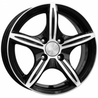 Wheels K&K Mireille R14 W6 PCD4x114.3 ET38 DIA66.1 Diamond Black