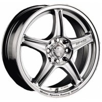 Wheels Racing Wheels H-126 R16 W7 PCD5x100/114.3 ET40 DIA73.1 Super silver