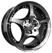 Wheels Wolf Azor 801 R15 W6.5 PCD4x100 ET38 DIA67.1 Black